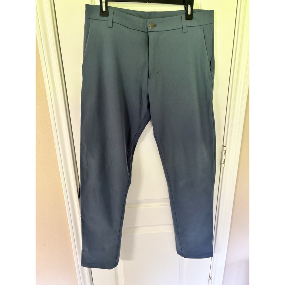 Lululemon Commission Classic Fit Pants *Warpstreme 33 Iron Blue Chino M5AEXS